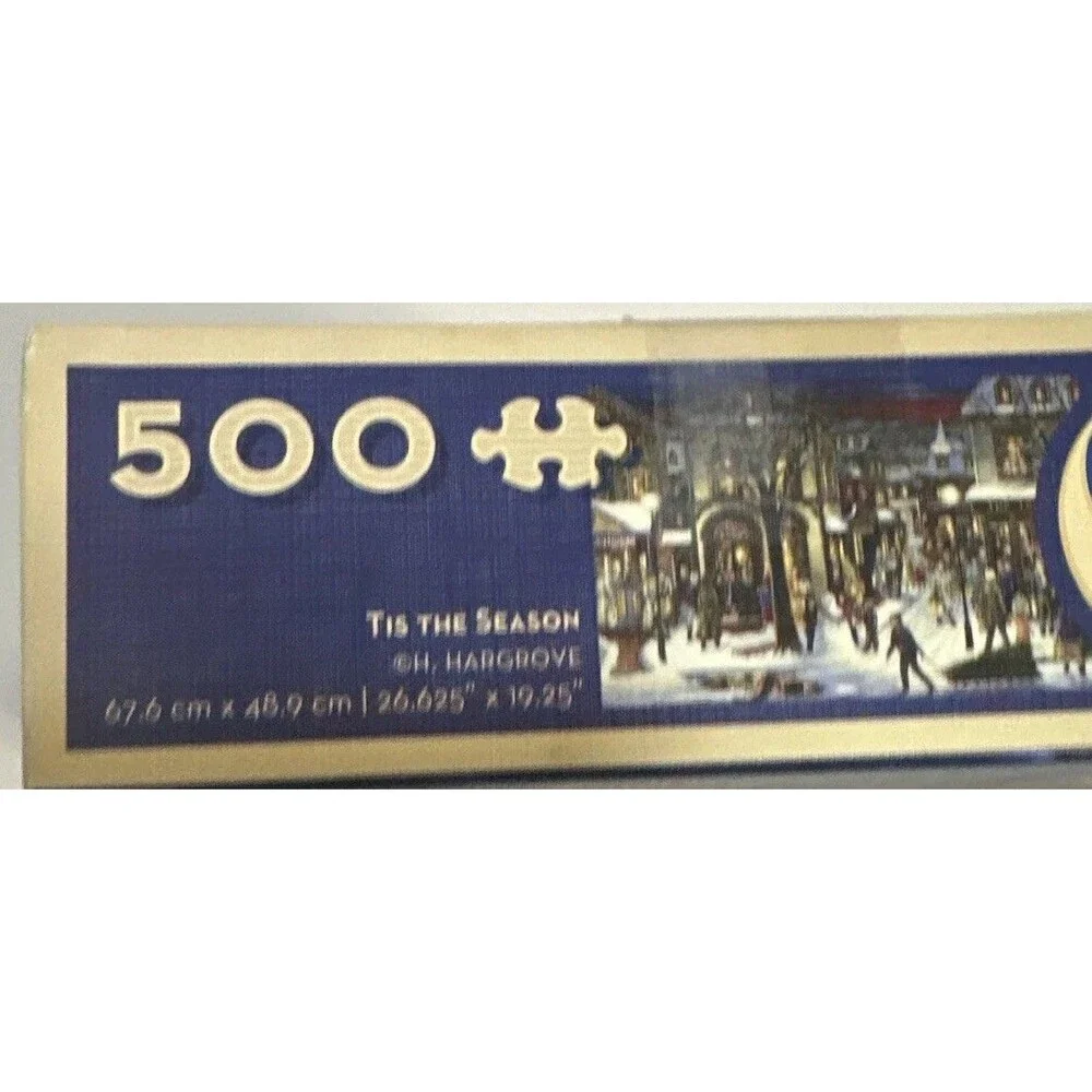 Cobble Hill 500 Pc Puzzle Tis The Season  Random Cut Pcs 26.625”x19.25”